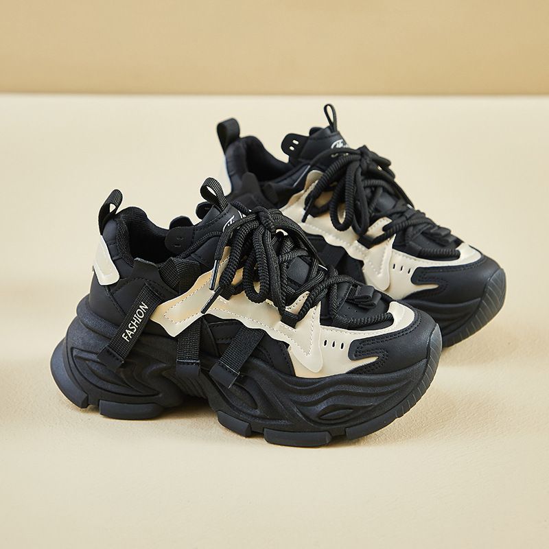 Ins Korean Style New Dad For Women 2025 Spring Student Sports Running Casual Shoes Thick Sole Height Increasing FB9963_vogvips.com