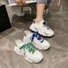Low Top White For Women New Summer Trendy Versatile Thick Soled Women's Mesh Breathable Dad Shoes_vogvips.com