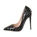 FRENCH SIZE STUDDED ANTI-WOLF SHOES PUMPS PUMPS, POINTED-TOE ULTRA-HIGH HEELS, STILETTO HEELS, SKY-HIGH PUNK STYLE 13CM_vogvips.com