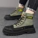 European Warm Series New Martin High-top Shoes Breathable Thick-soled Canvas Casual Men's Workwear Versatile Motorcycle Ankle Boots_vogvips.com