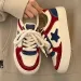 Women Casual Simple Sweet Style Fashion Star Designer Shoes Thick Sole Versatile Trendy Triple Red Free Shipping_vogvips.com