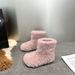 8cm Height Increasing Potato Snow Boots For Women 2025 Autumn Winter Fleece Lined Thickened High Heel Warm Cotton Shoes_vogvips.com