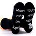 All-cotton mid-tube sports casual socks Creative socks sole letter glue floor socks_vogvips.com