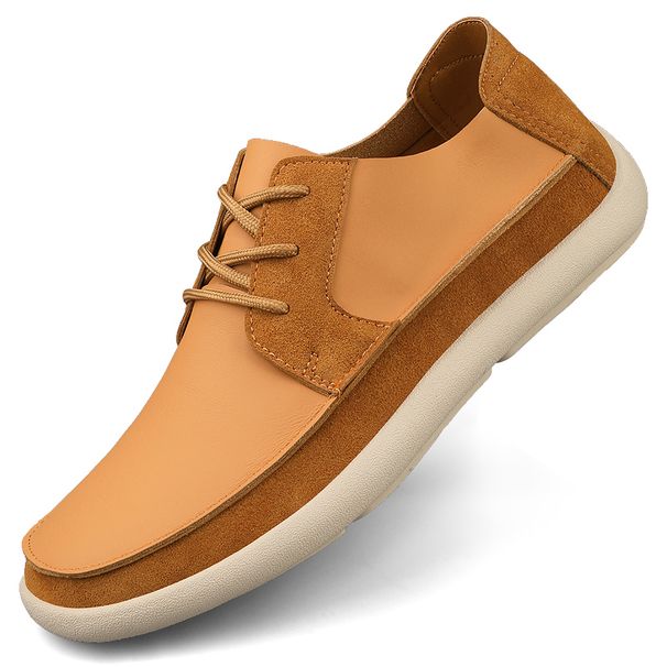 Spring Summer Man Leisure Walk Male Casual Leather Shoes Breathable Sneakers Lace-Up Men Tenis Masculino Loafers Flats_vogvips.com