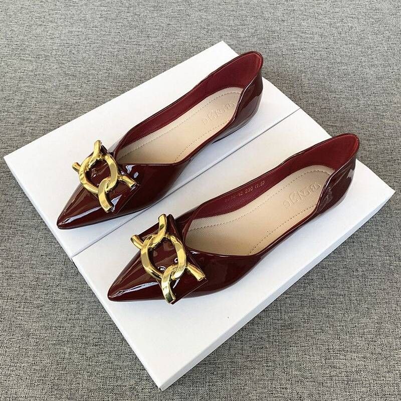 Pointed Toe Flat For Women Summer New Fashion Elegant Shallow Ladies' Shoes Soft Leather Comfortable Vatile_vogvips.com