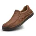 Plus Size Spring And Autumn Stitched Casual Slip On Summer Men's Leather Shoes_vogvips.com
