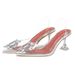 Women's 2026 New Summer Transparent Crystal Fairy Style Pointed Toe High Heel Sandals With Thin Heel, Ins Trend_vogvips.com