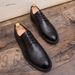 Suitable For All Seasons 2025 Men's Leather Business Formal Brogue Casual British Korean Style Groom Wedding Shoes Large Size_vogvips.com