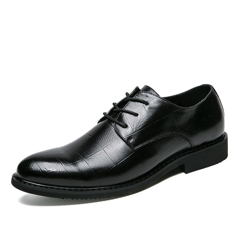 Round Toe Business Formal Three-Joint European Style Men's Leather Shoes_vogvips.com