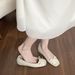 French Fairy Style Bow Inner Height-increasing Single Shoes Female Shallow Mouth Gentle Evening Ballet Shoes_vogvips.com
