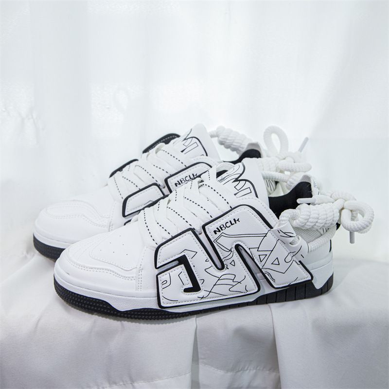 M Letter Hip-Hop Skateboard Loafers For Women, Ins Korean Style, Couple's Niche Sports Casual Shoes, 2023 Summer New_vogvips.com