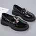 New Leather Shoes For Women Matte Light Black Shoes_vogvips.com