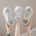 Ins Korean Version New Dad For Women 2025 Summer Student Sports Running Breathable Casual Shoes With A Height Increase_vogvips.com