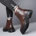 European Warm Series 2025 Autumn Winter New High-top Cotton With Fleece Lining, Warm Work Martin Boots, Men's Thick-soled Shoes 2361_vogvips.com