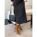 French Style Pointed Toe Short For Women 2024 Autumn Winter New Thin High Heel Suede Slim Bare Internet Celebrity_vogvips.com