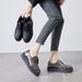 Platform Women Thick Sole 2025 New Spring Autumn British Style Brogue Versatile Genuine Leather Casual Shoes_vogvips.com