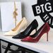 2127 Banquet Stiletto Shallow Mouth Silk Splicing With Pointed Points For A Skinny Look, Super High Heels, Single Shoes,_vogvips.com
