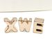 Electroplated Rose Gold Three-dimensional Alphabet Jewelry Accessories Alphabet Shoe Flower Bracelet Handmade DIY Shoe Buckle_vogvips.com
