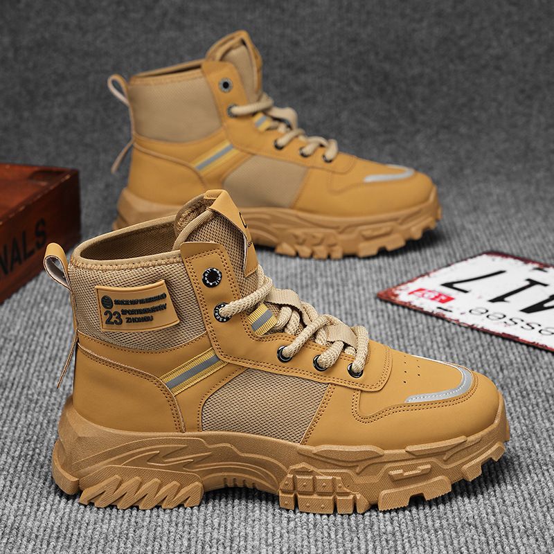 Martin Boots Men's Shoes Retro Tooling Shoes Men's Non-slip Platform Sports Short Boots_vogvips.com