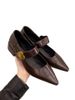 Sharp Brown Fashionable Versatile Small Leather For Women 2025 New Autumn Soft Sole Single Shoes, Mary Zhen Le Fu Shoes_vogvips.com