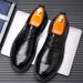 Men's Classic Derby Shoes - Formal & Business Casual Leather Oxfords With Rubber Sole, Comfortable & Durable For Office, Wedding, And Daily Wear_vogvips.com