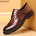 Euro Step Spring New Business Formal Men Genuine Leather Casual Brogue Carved British Style Commuter Shoes_vogvips.com