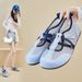 Little White Shoes Female Student Hollow Mesh Breathable Flat Bottom Casual Board Shoes_vogvips.com