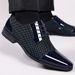 Men's Pointed Toe Dress Shoes - Business Formal & Casual Oxfords With Breathable Design, Lightweight Rubber Sole For Comfort Groom's Wedding Shoes_vogvips.com