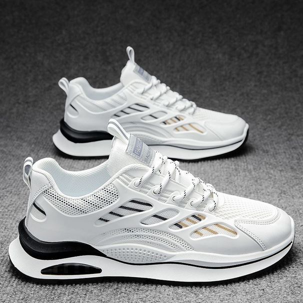 Men's New Breathable Mesh Men's Trendy Versatile Little White Platform Sports Casual Running Dad Shoes_vogvips.com