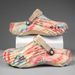 Hole Shoes Men's And Women's EVA Soft Sole Large Size 47 Hole Shoes Camouflage Printed Bag Head Beach Shoes_vogvips.com