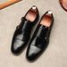 2020 New Men's European Style Formal Work Cowhide Double Buckle Wedding Pure Leather Handmade Shoes_vogvips.com