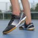 Unisex Badminton Professional Gum Rubber Sole Indoor Court Shoes Breathable Mesh Volleyball Trainers For Men Women_vogvips.com