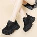 In-stock Women's Dad Shoes 2025 Autumn And Winter New Style, Height-increasing, Thick-soled, Breathable, Versatile Casual Shoes, Women's Sneakers_vogvips.com