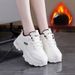 Women's Height-increasing 2025 Winter Plush Dad Korean Version Versatile Thick-soled Warm Cotton Shoes 610_vogvips.com