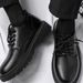 European Warm Series Men's Suit Leather Autumn Winter British Style Business Formal Student Height Increasing Casual Soft Sole Black Chunky_vogvips.com