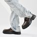 Men's Derby Shoes, Genuine Leather, Versatile Small Leather Shoes, Black, Ins Style, Platform Sole, Height-Enhancing Cas_vogvips.com