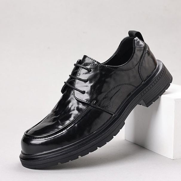 New Big Toe Business Fashion Casual Formal Thick Sole British Style Men's Leather Shoes_vogvips.com