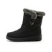 Ladies' warm snow boots, thick soled winter snow Velcro waterproof boots, casual women's shoes_vogvips.com