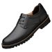 Autumn New Soft Sole Two-Layer Cowhide Business Casual Men's Formal Leather Patchwork Lace-Up Single Shoes_vogvips.com