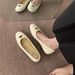 French Silver Round Toe Shallow Mouth Flat Sole Single Shoe For Women In Spring 2025, New One Foot Soft Soled Bean Shoes_vogvips.com