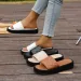 2026 New Diamond Patterned Women's Slippers For Spring Summer Thick Flat Soft Bottom Anti Slip Fashionable And Cool Wear_vogvips.com