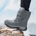 Waterproof Snow Boots For Men And Women, Thick Cotton Shoes With Added Fleece, Outdoor Cold Resistant And Warm Boots_vogvips.com