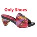 Row diamond pattern all-in-one round head casual high-heeled fashion sandals with handbag set_vogvips.com