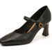2025 Autumn Vintage Style Minimalist Mary Jane With Strap, French High Heels Women, Suitable For Skirts, Chunky Heel_vogvips.com