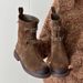 Sheepskin Version ~ Distressed Belt Buckle Western Cowboy Short Women Melad Martin Motorcycle Boots_vogvips.com