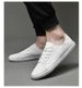 Lace-up Flat Baseplate Shoes Solid Color Men's Two-layer Cowhide Casual Shoes Large Size Men's Shoes_vogvips.com