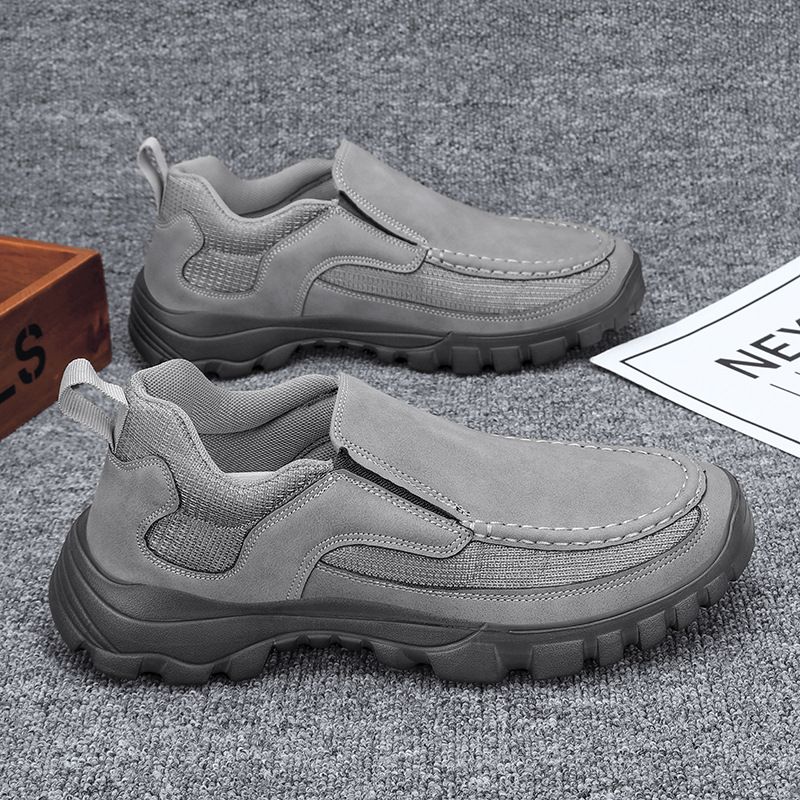Ultra-Light Comfortable Men's Casual Loafers Breathable Round Toe EVA Bottom Flat Shoes Cold Glue Shoe Summer Season Pure Color_vogvips.com