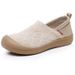 Spring And Autumn New Women's Non-Slip Soft Sole Slip-On Lazy Flat Lightweight Single Casual Breathable Mom Shoes_vogvips.com