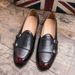 Suitable For All Seasons 2025 Spring Hairstylist Shoes British Loafers Shiny Leather Men LeMens Shoes_vogvips.com