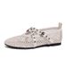 Flat Hollow Summer New Women's Sandals Fishnet Mesh 2025 Mary Jane Ballet Shoes Women_vogvips.com
